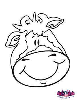 Moola coloring page cow face