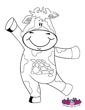 Moola coloring page cow standing